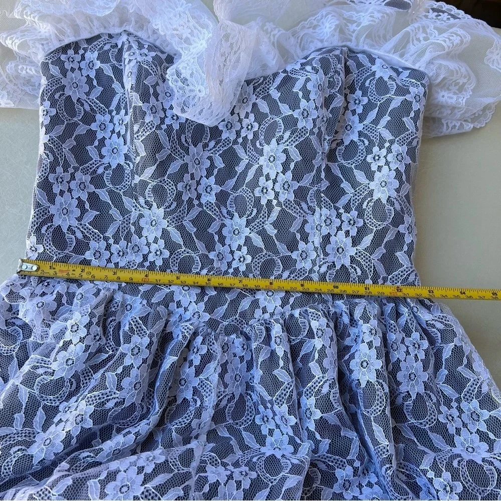 Vintage 1950s lace off the shoulder maxi dress Women’s XS